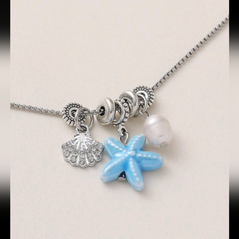 Ocean Theme Ceramic Starfish Shell Pearl Rhinesto… - image 3
